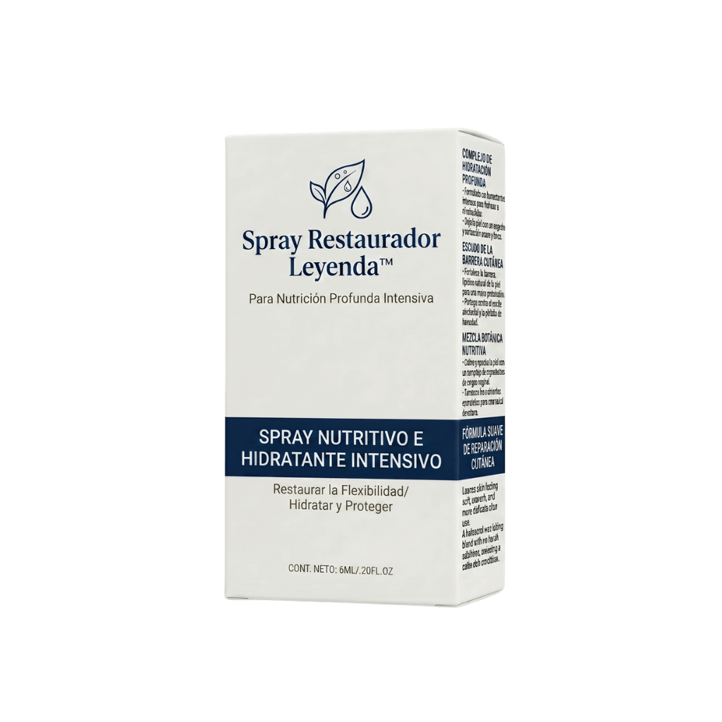 Caja del Spray Restaurador Supremo, un producto para el cuidado diario de la piel con hidratación intensa.