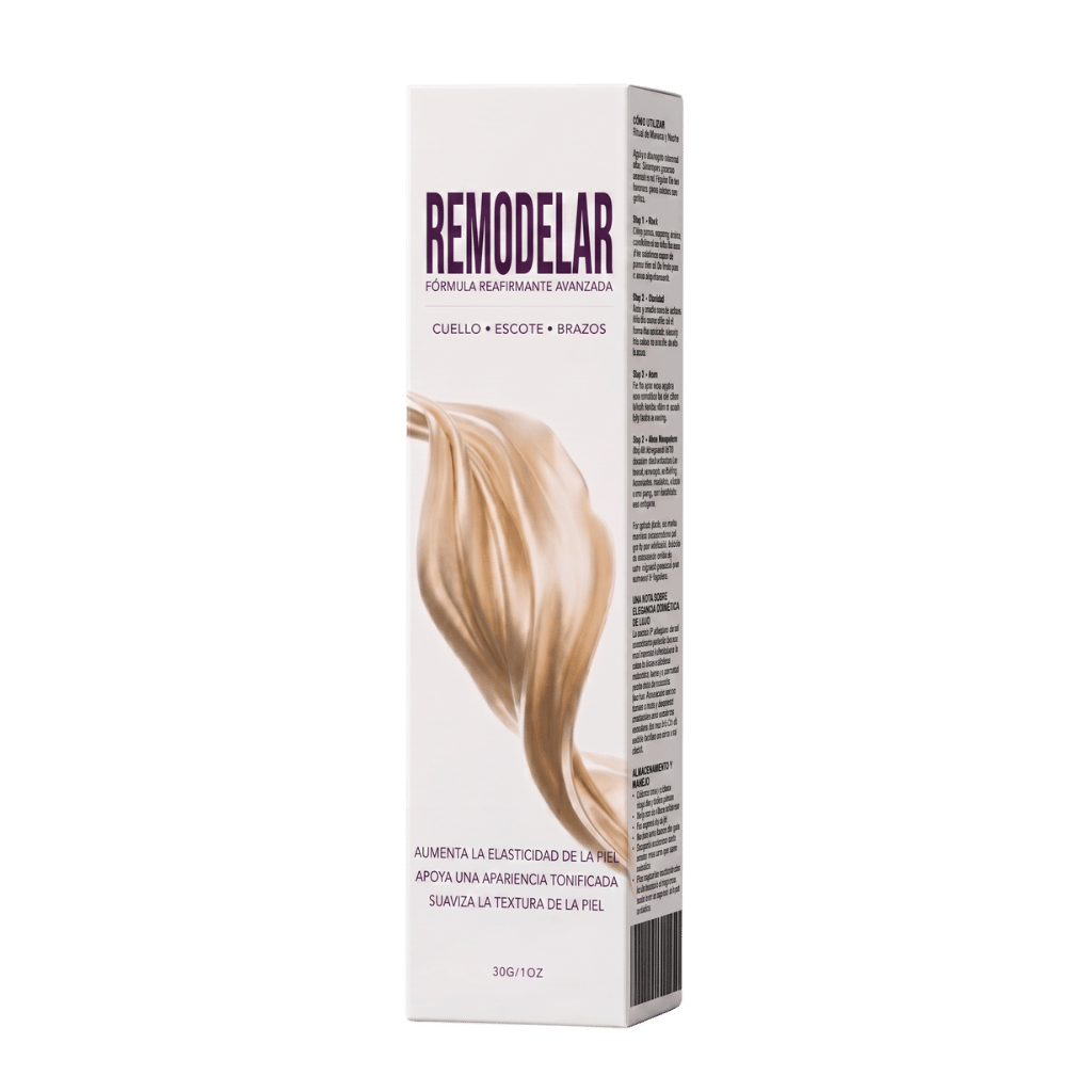 Crema reafirmante remodeladora en envase con diseño elegante para una piel suave y tonificada.