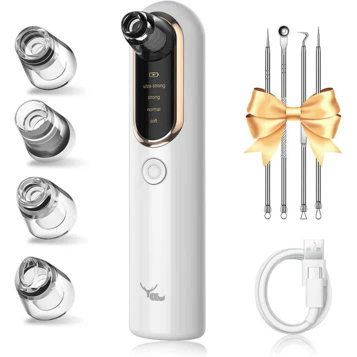 ClearSkin Pro Dispositivo de Limpieza Facial con accesorios y cable USB.