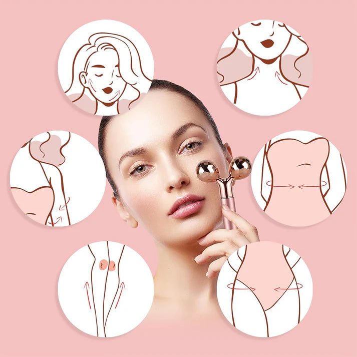 JadeLift Gua Sha Facial showcase with illustrated facial massage techniques and instructions.